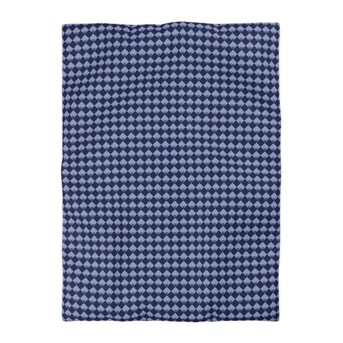 Diamond Bloom-Navy & Periwinkle Microfiber Duvet Cover