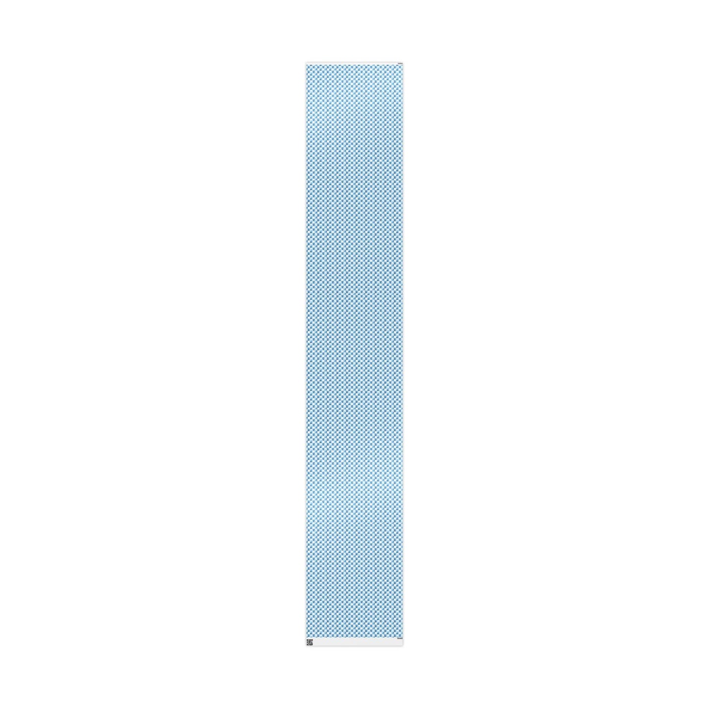 Cozy Blue Checkered Wrapping Paper
