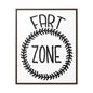 Fart Zone  2 Canvas Wraps, Vertical Frame