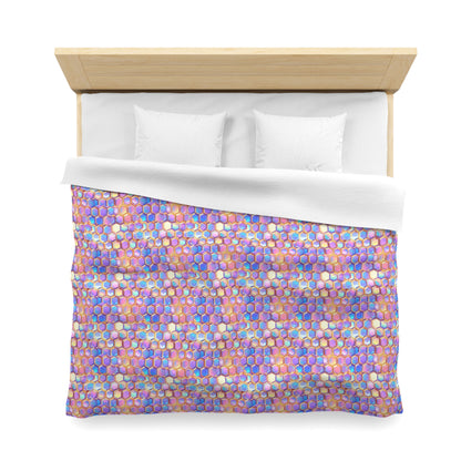 Aurora Hexagons Microfiber Duvet Cover