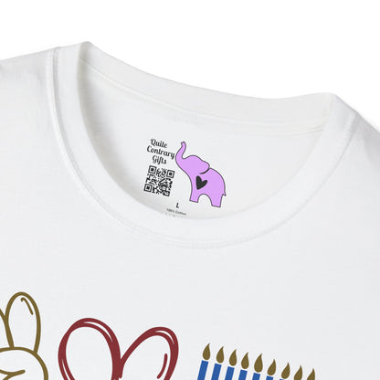 Peace Love Hanukkah Adult T-shirt