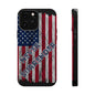 Never Surrender American Flag MagSafe® Compatible Tough Case for iPhone
