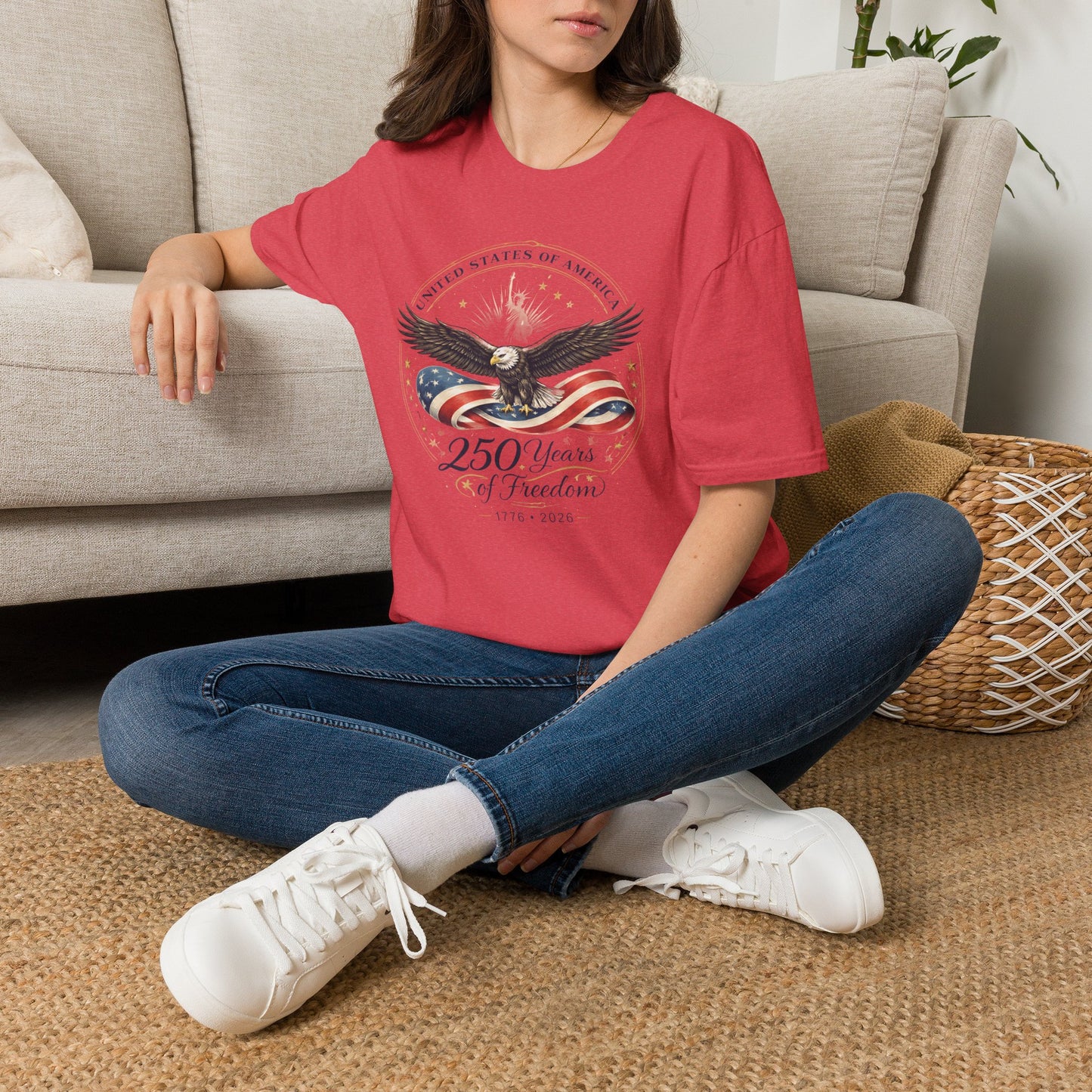 United States of America 250 Years of Freedom 1776-2026 Adult T-shirt