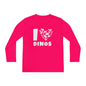 I Love Dinos (Dino Heart) Youth Long Sleeve Tee