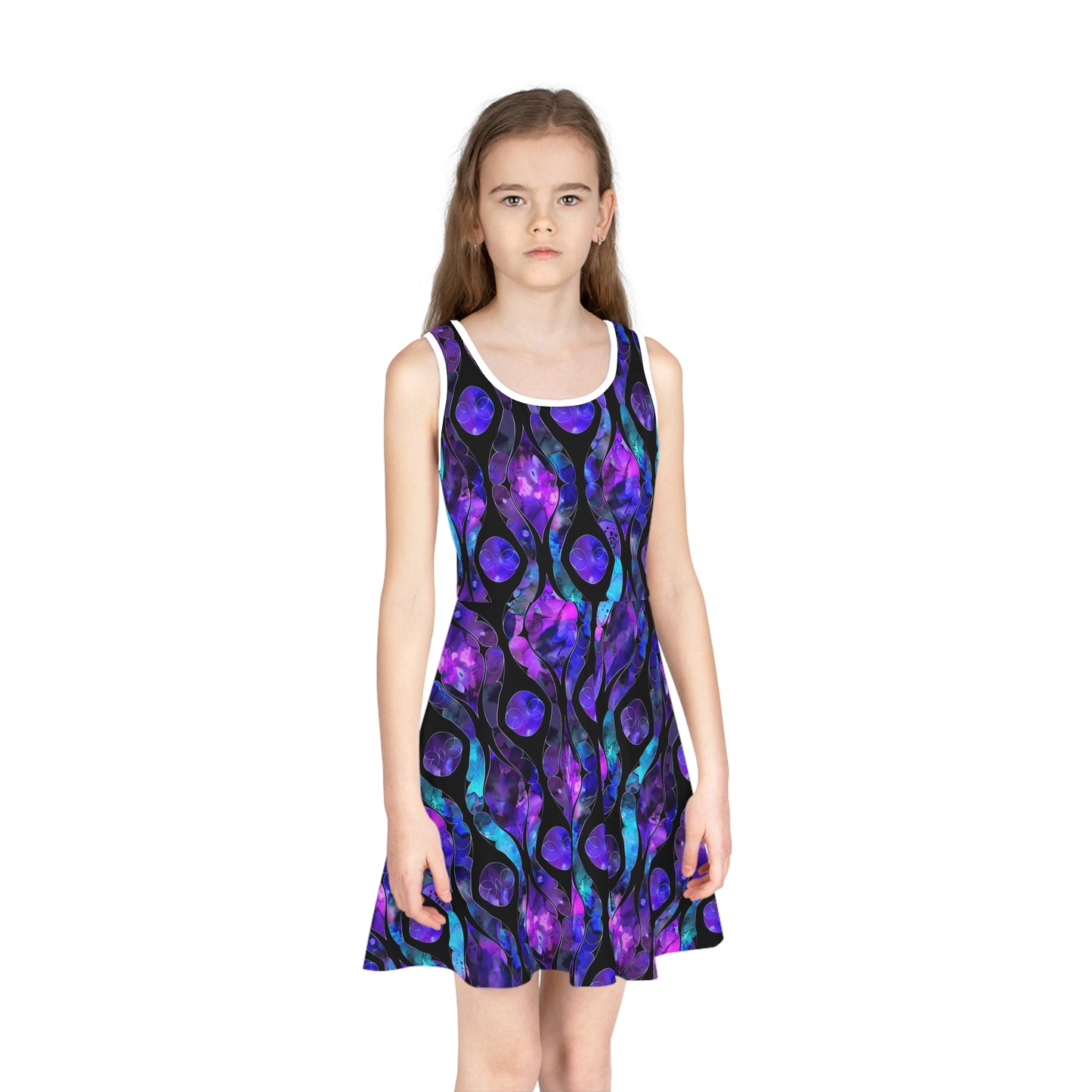 Purple Stained Glass Sleeveless Sundress