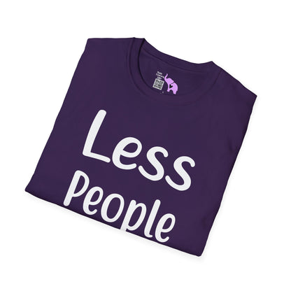 Less People More Cats Adult T-shirt