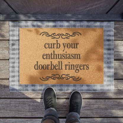 Curb Your Enthusiasm Doorbell Ringers Coconut Fiber Doormat