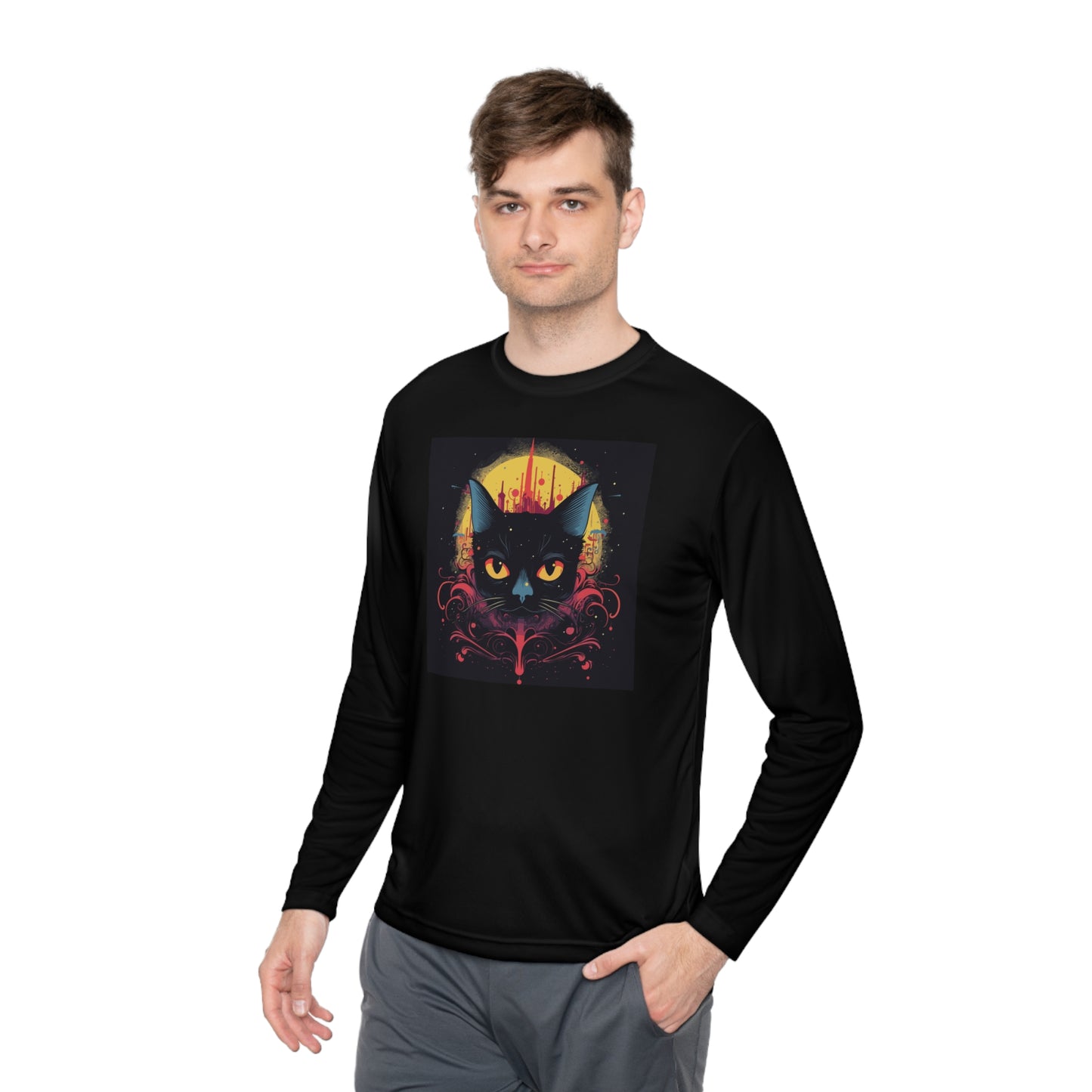 Creepy Black Cats 11 Adult Long Sleeve Tee