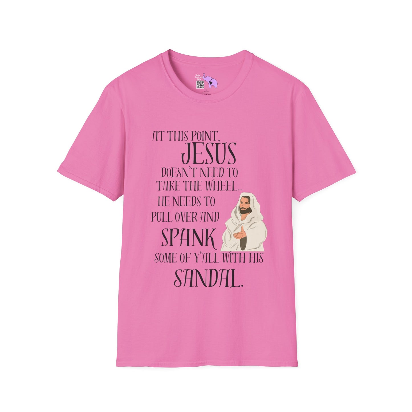 At This Point, Jesus Doesn't Need To Take The Wheel...  Adult T-shirt