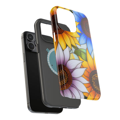 Colorful Sunflowers MagSafe® Compatible Tough Case for iPhone