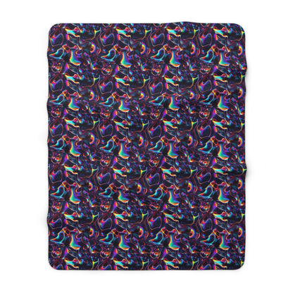 Holographic Mirage Sherpa Fleece Blanket