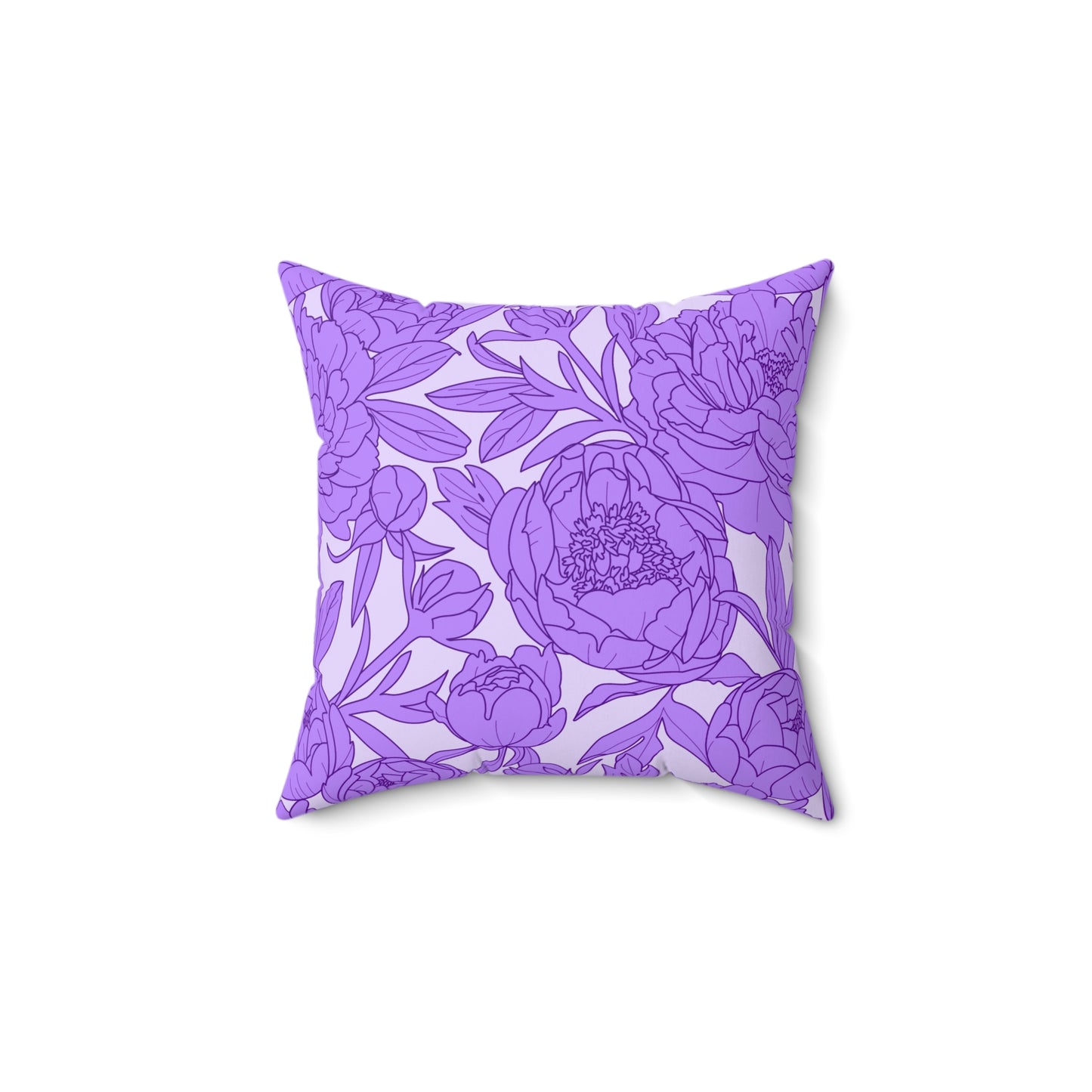 Lavender Peony Symphony Throw Pillow