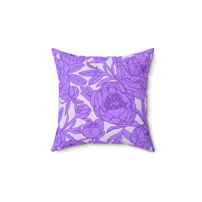 Lavender Peony Symphony Throw Pillow