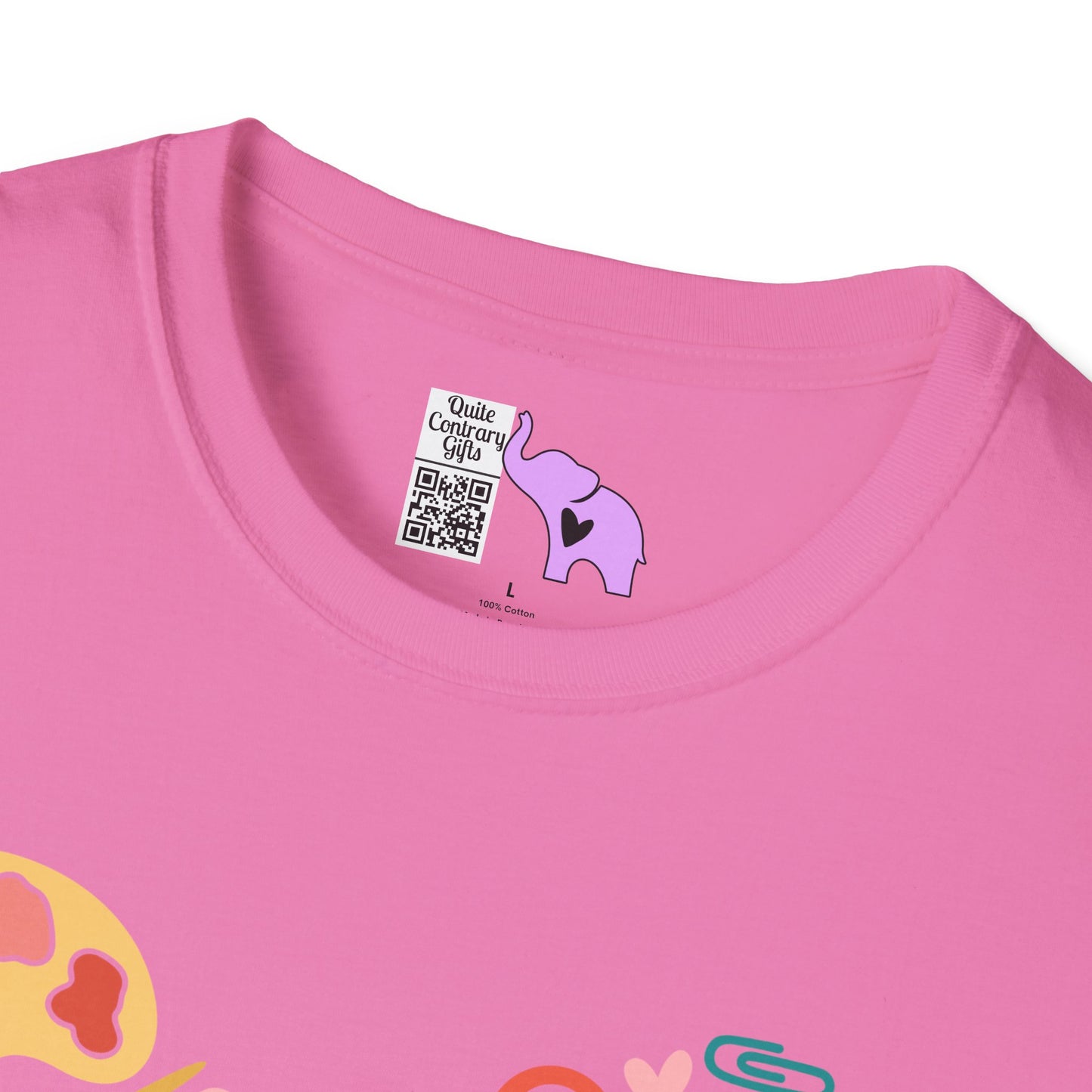 Teacher Supply Heart Adult T-shirt