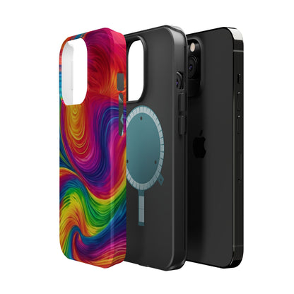 Tie Dye Color Swirl MagSafe® Compatible Tough Case for iPhone