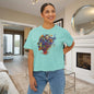 Colorful Paisley Woman Profile Women's Boxy Tee