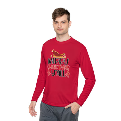 Merry Christmas Y'all Adult Long Sleeve Tee