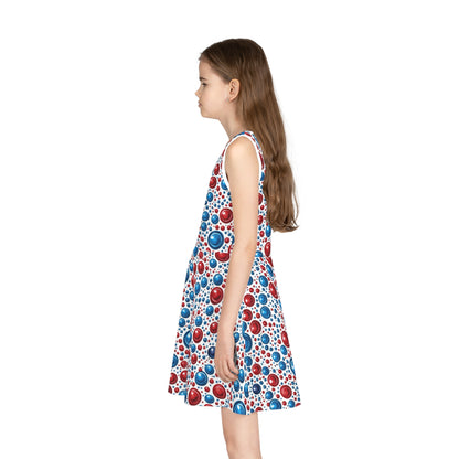 Freedom Dots Girls' Sleeveless Sundress