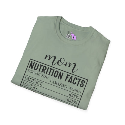 Mom Nutrition Facts Adult T-shirt