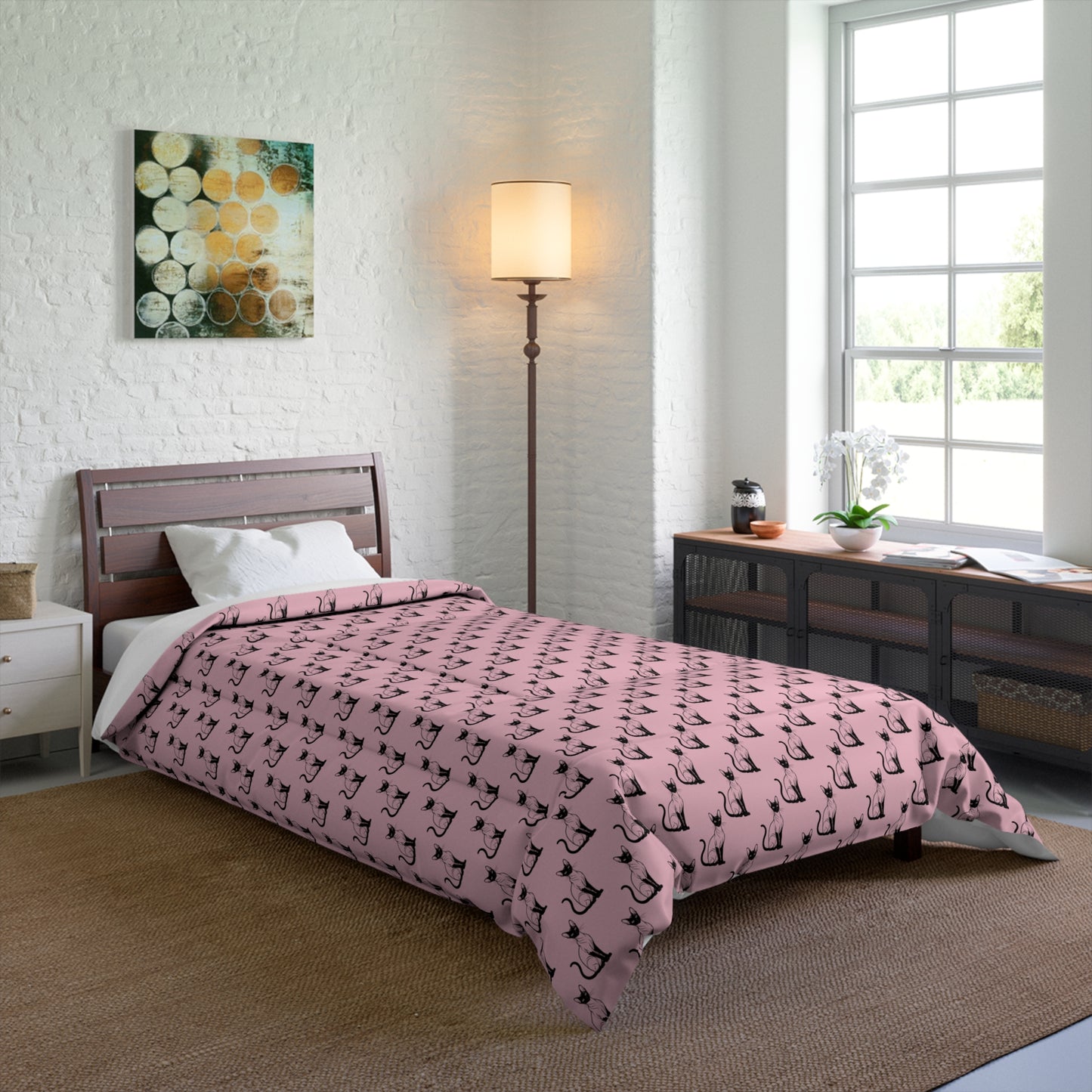 Siamese Charm – Pink Whisper Comforter