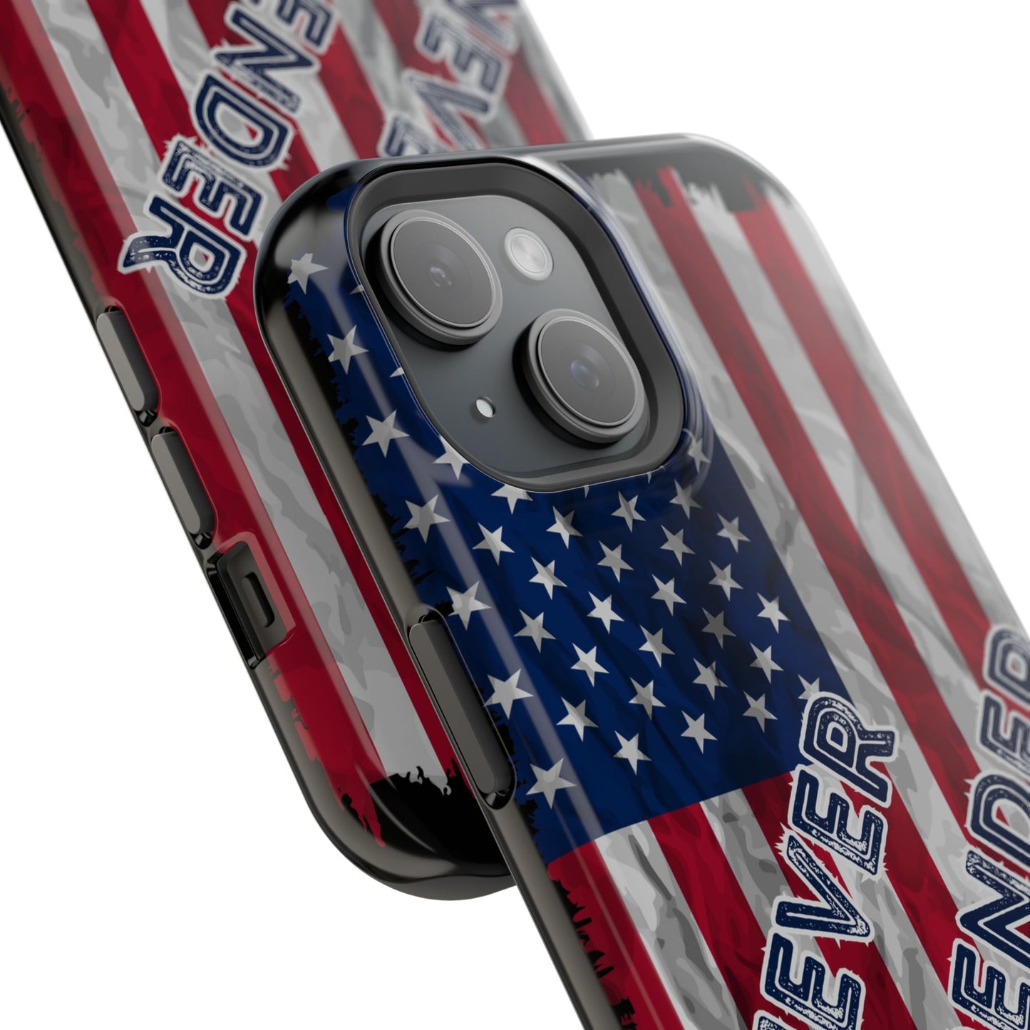 Never Surrender American Flag MagSafe® Compatible Tough Case for iPhone