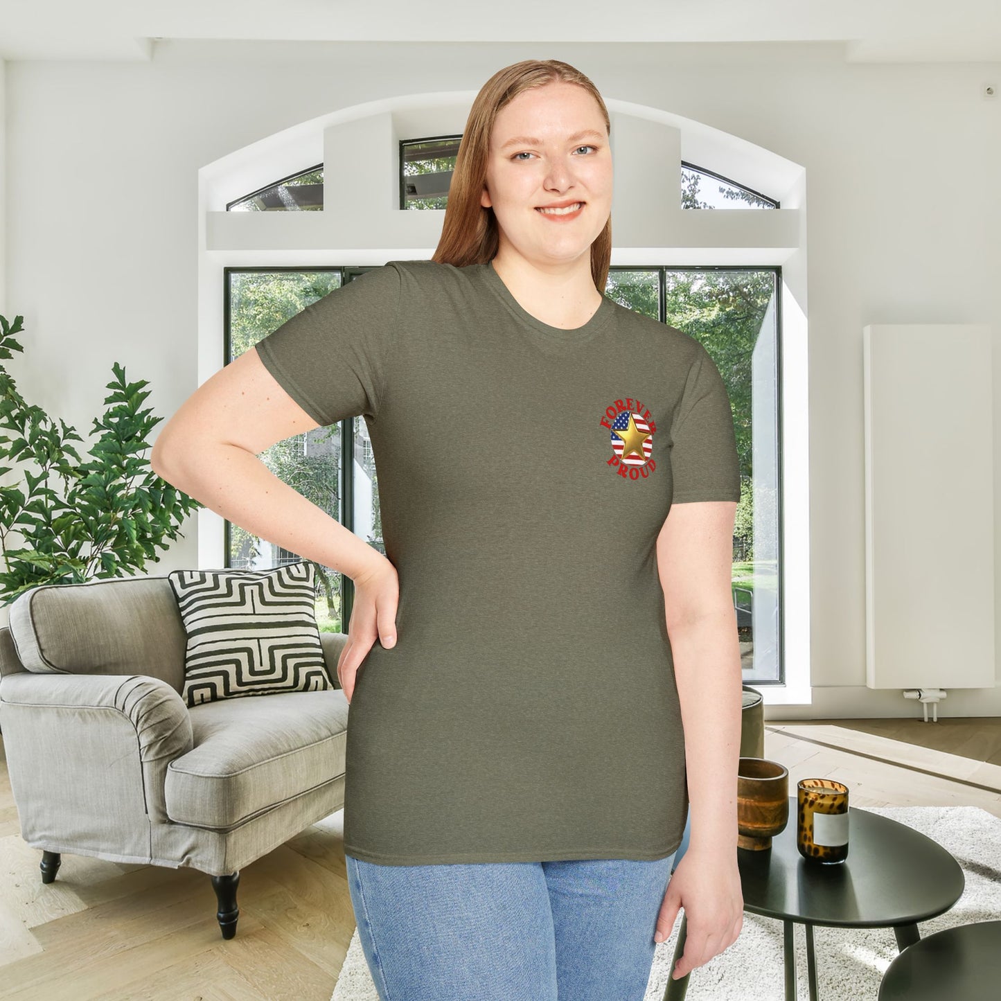 Gold Star Sister Forever Proud Adult T-shirt