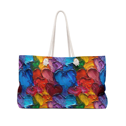 Palette Knife Hearts Weekender Bag