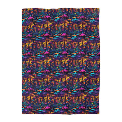 Psychedelic Spore Forest Microfiber Duvet Cover