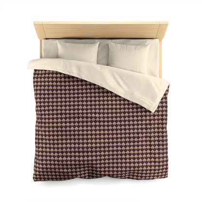 Diamond Bloom-Crimson & Plum  Microfiber Duvet Cover