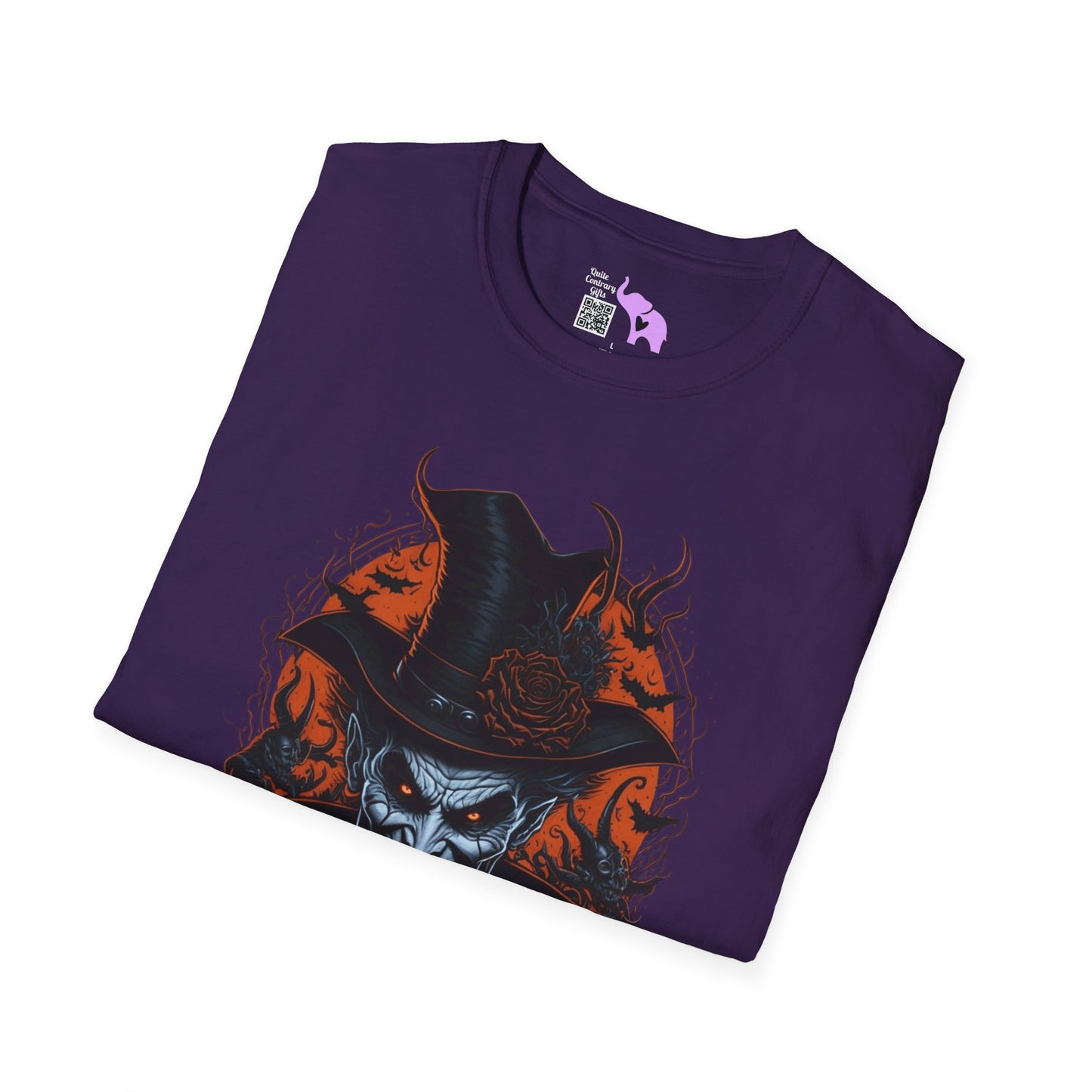 Creepy Demon in Top Hat Adult T-shirt