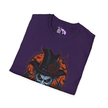 Creepy Demon in Top Hat Adult T-shirt