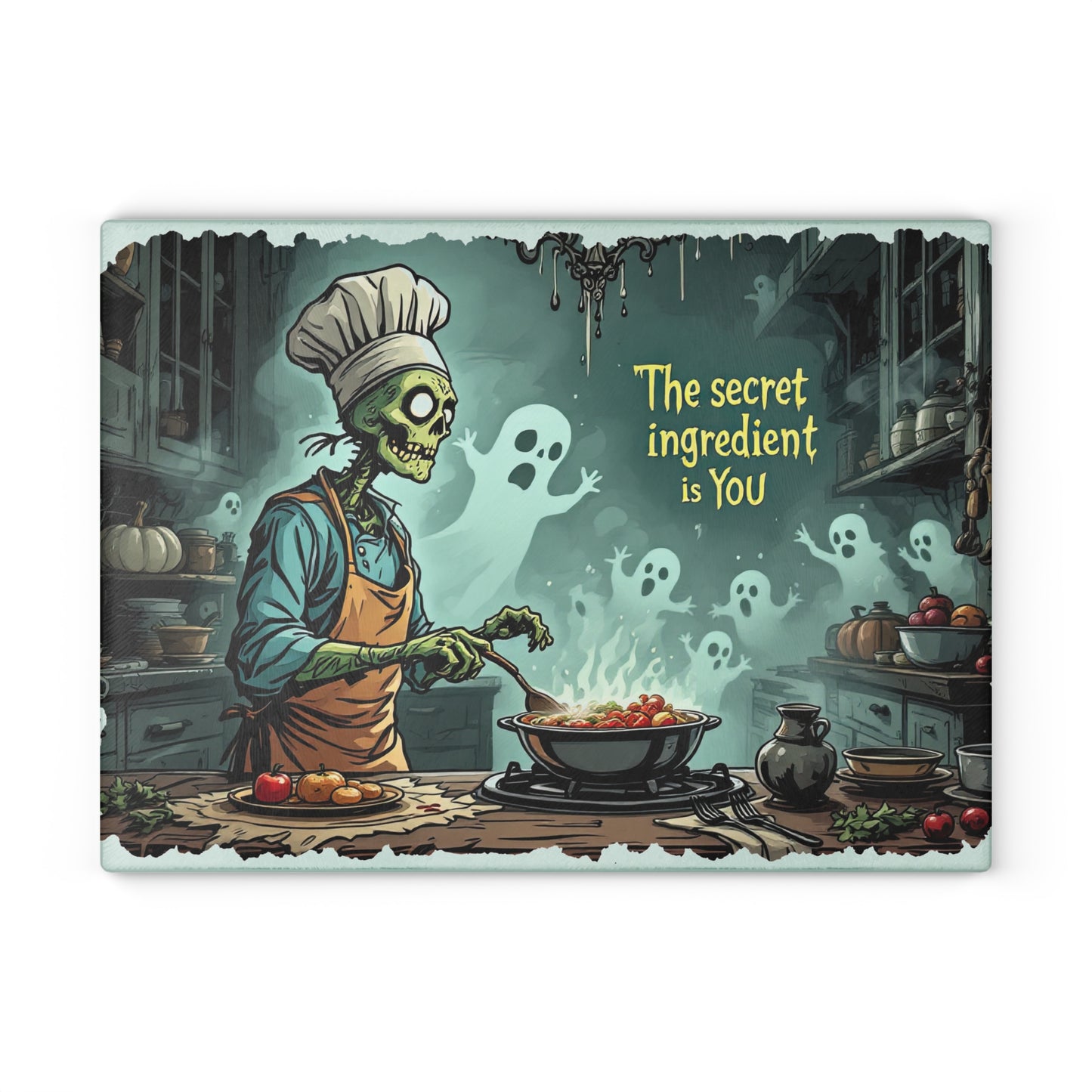 The Secret Ingredient is You Glass Cutting Board