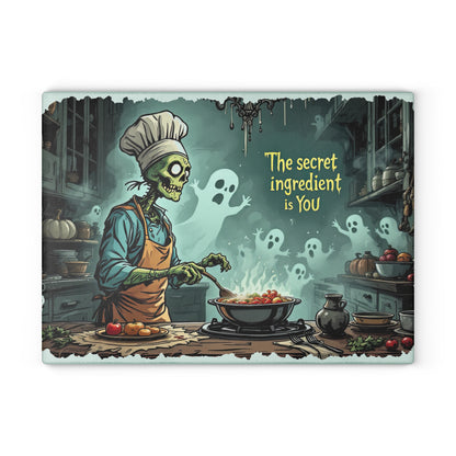 The Secret Ingredient is You Glass Cutting Board