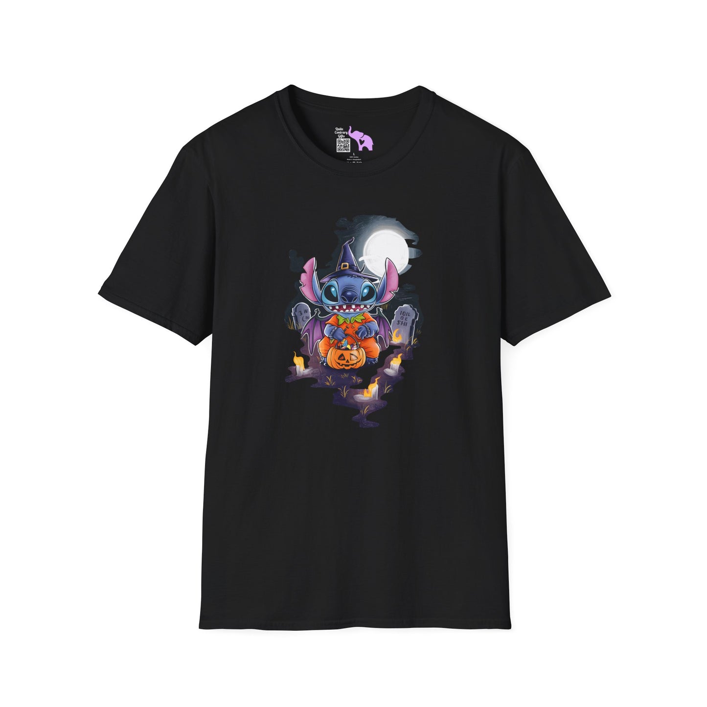 Halloween Stitch Full Moon Adult T-shirt