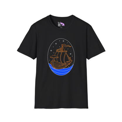 Vintage Viking Ship Adult T-shirt