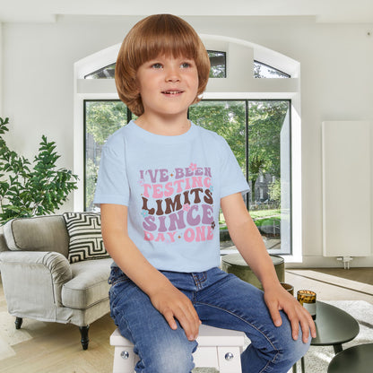 I've Been Testing Limits Since Day One Heavy Cotton™ Toddler T-shirt