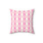 Dreamy Rose Gingham Throw Pillow