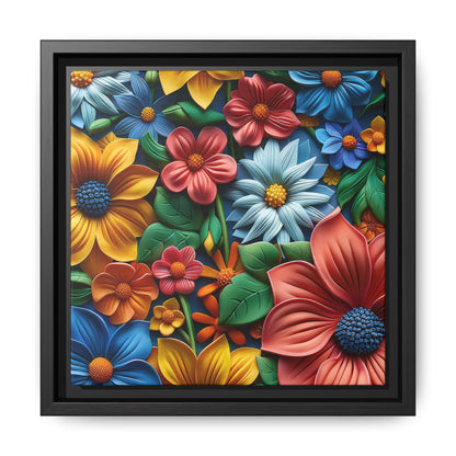 Vived 3D Flowers Framed Canvas Art