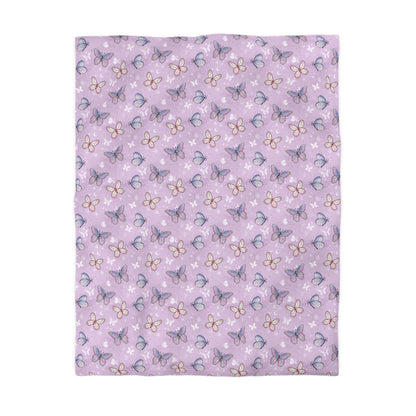 Pastel Wing Parade Microfiber Duvet Cover