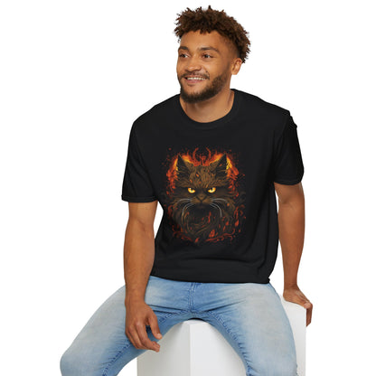 Creepy Black Cat T-shirt