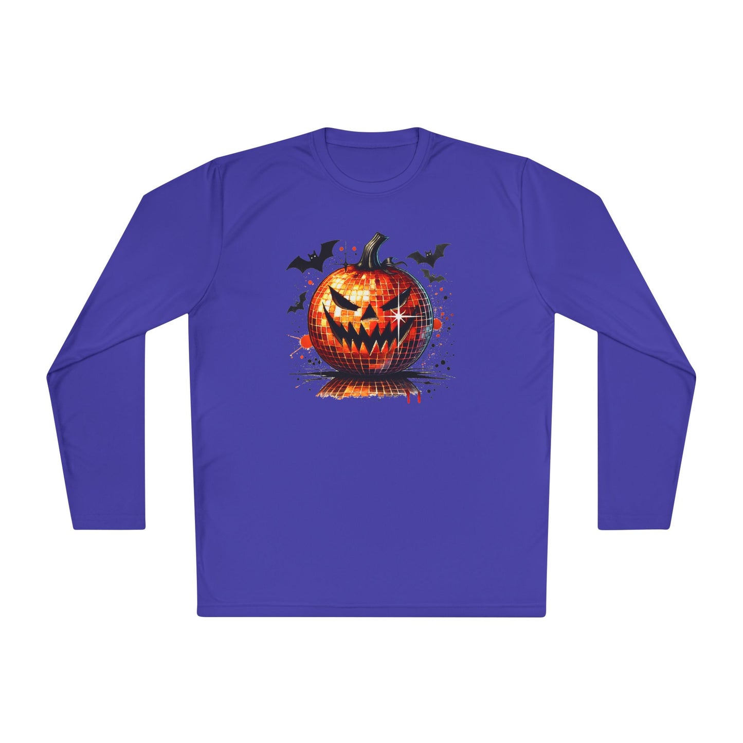 Disco Orange Pumpkin Adult Long Sleeve Tee