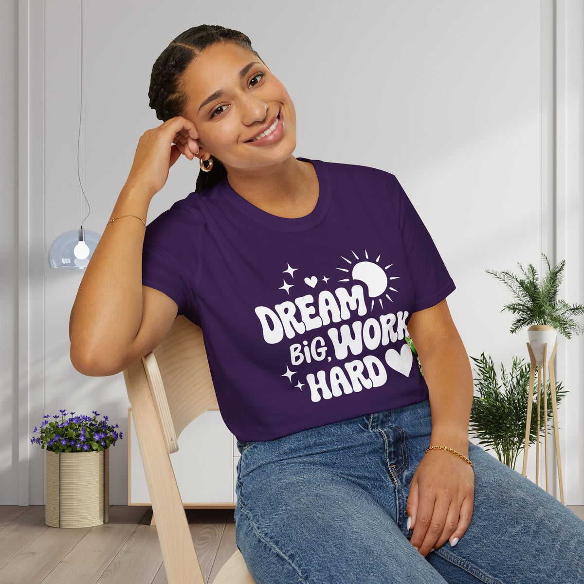 Dream Big Work Hard Adult T-shirt
