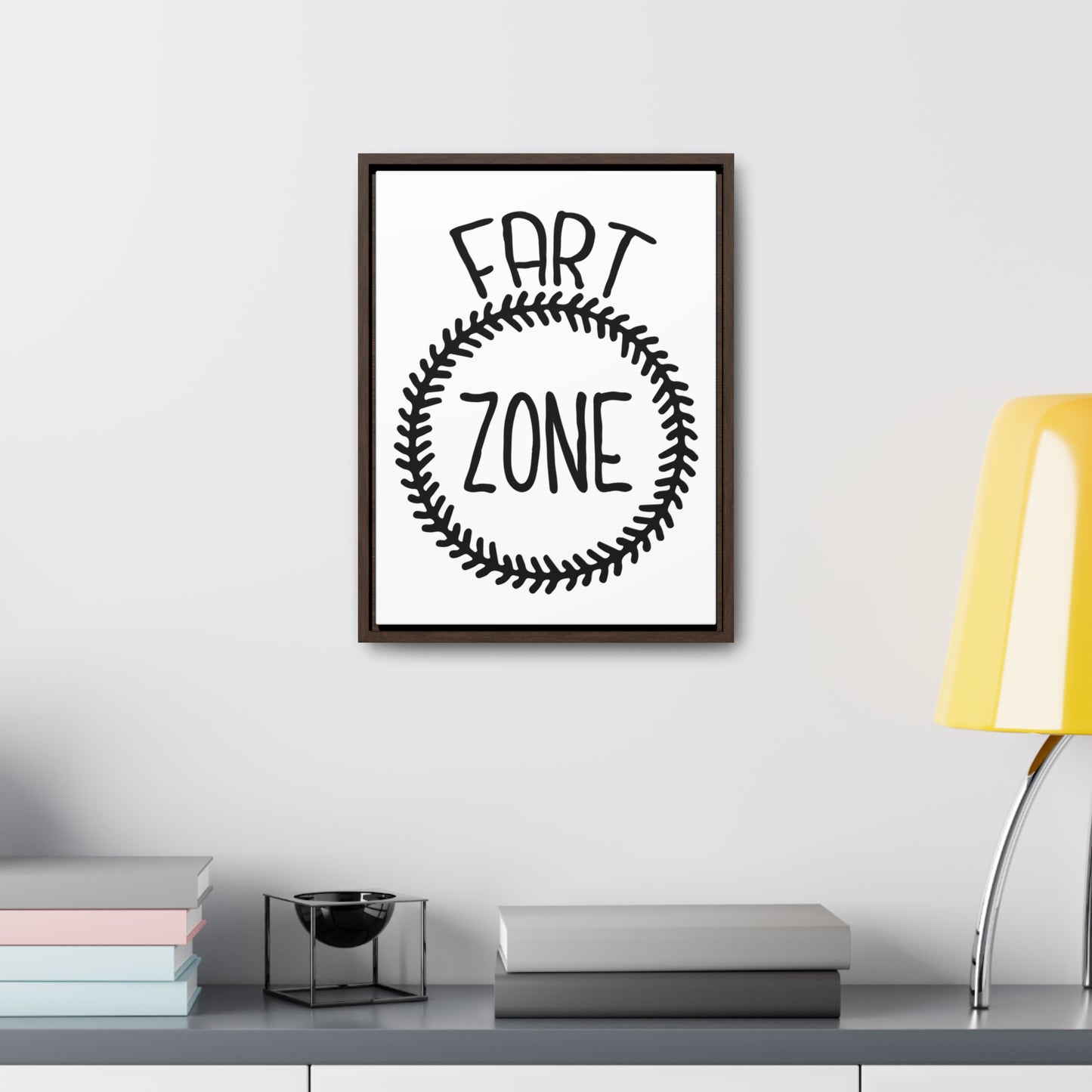 Fart Zone  2 Canvas Wraps, Vertical Frame