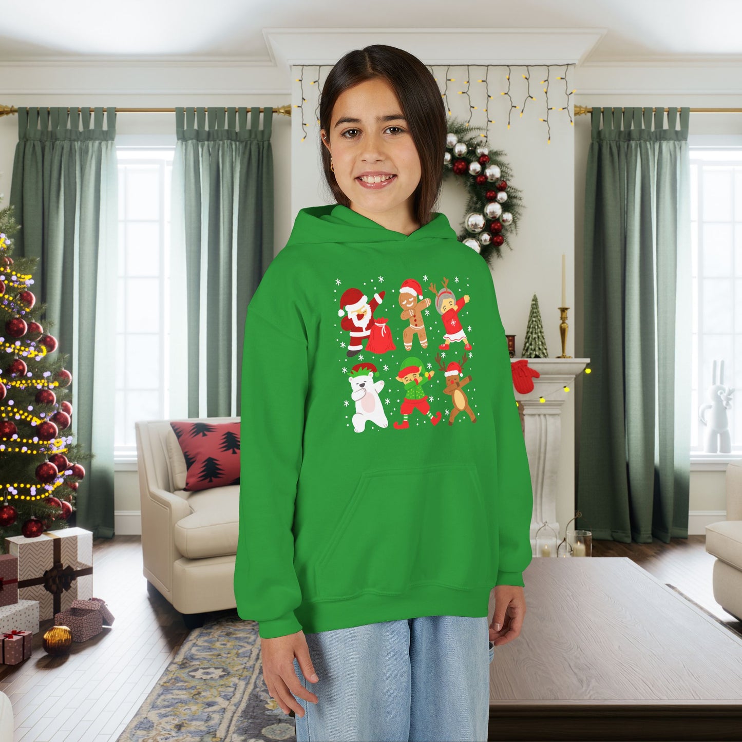 Dabbing Santa Crew Youth Hoodie