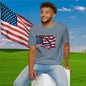 Waving American Flag Adult T-Shirt