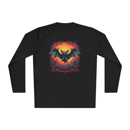 Creepy Bats Over Moon 13 Adult Long Sleeve Tee