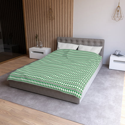 Moss Cairn Stripes Microfiber Duvet Cover