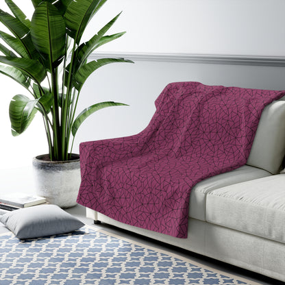 Geometric Shapes Sherpa Fleece Blanket