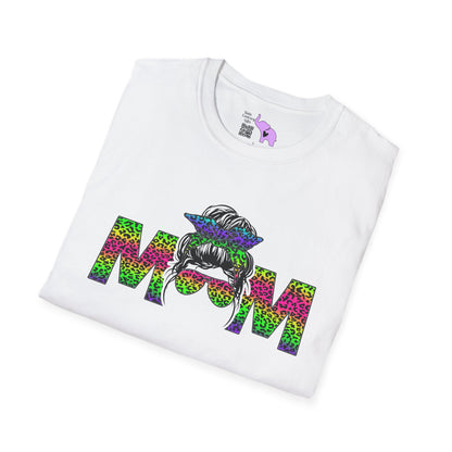 Mom (Colorful Leopard Print) Adult T-shirt