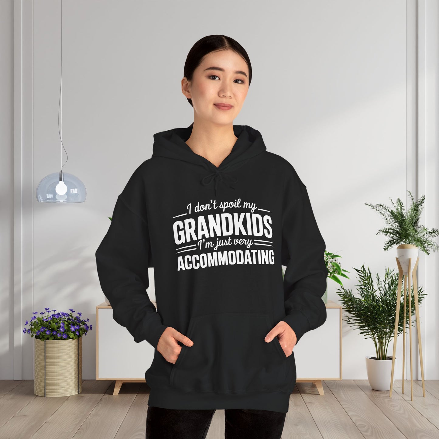 I Don't Spoil My Grandkids I'm Just Very Accommodating Heavy Blend™ Hooded Sweatshirt